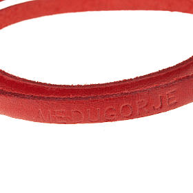 Pulseiras Variadas: Pulseira bola couro Medjugorje compr. 52 cm