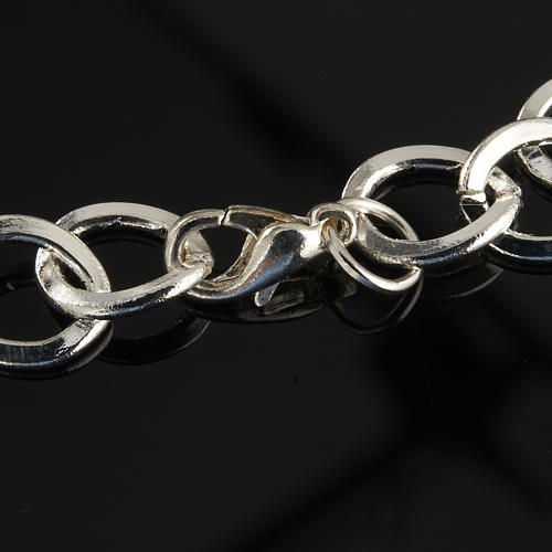 Bracelet in metal with ceramic cross 5