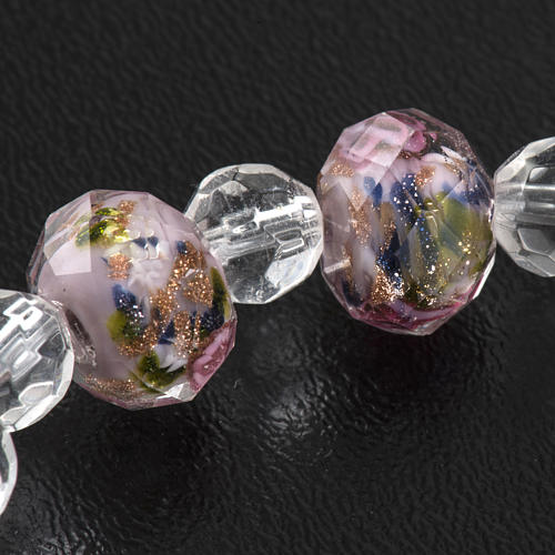 Bracciale elastico cristallo 7mm rosa 5