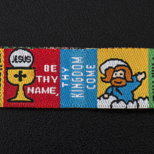 Prayer bracelet in fabric, Our Father ENG 3