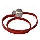 STOCK Bracelet in red leather with Virgin Mary pendant s3