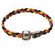 Braided bracelet, 20cm yellow, black, red Angel s1