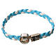 Braided bracelet, 20cm white and light blue Angel s1