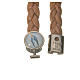 Bracelet tressé 20 cm Vierge Miraculeuse couleur cuir s2