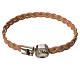 Bracciale intrecciato color cuoio 20cm Angelo s1