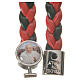 Bransoletka pleciona Papież Franciszek 20cm, czerwonoczarna s2