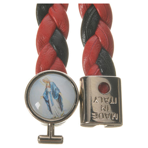 Pulsera entrelazada roja negra 20cm Milagrosa 2