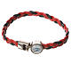 Pulsera entrelazada roja negra 20cm Milagrosa s1