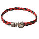 Pulsera entrelazada roja negra 20cm Ángel s1
