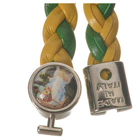 Bracelet tressé 20 cm Ange jaune/vert