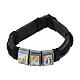 Bracciale similpelle ematite S. Pio s1