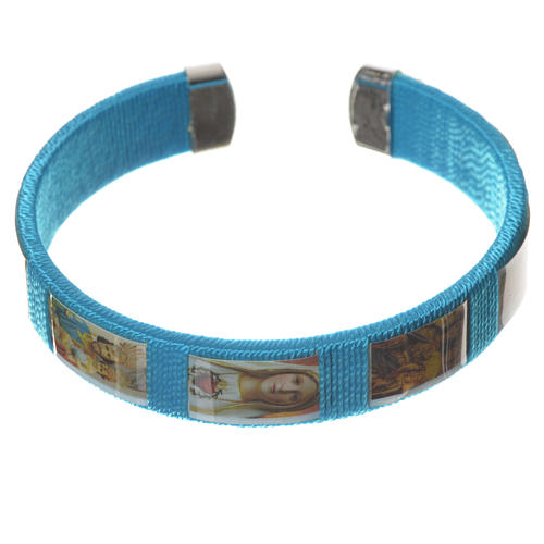 Bracelet in fabric with images of Our Lady 1