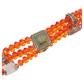 Elastic bracelet in real crystal 6mm, red