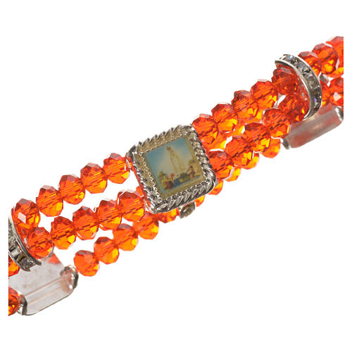 Elastic bracelet in real crystal 6mm, red 2