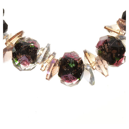 Elastischer Armband Trinität schwarzes Kristall 2