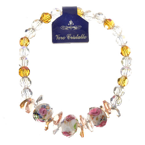 Bracelet Trinité élastique Cristal blanc 1