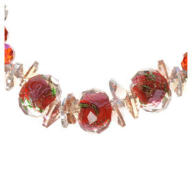 Elastic bracelet in crystal with Trinity, red