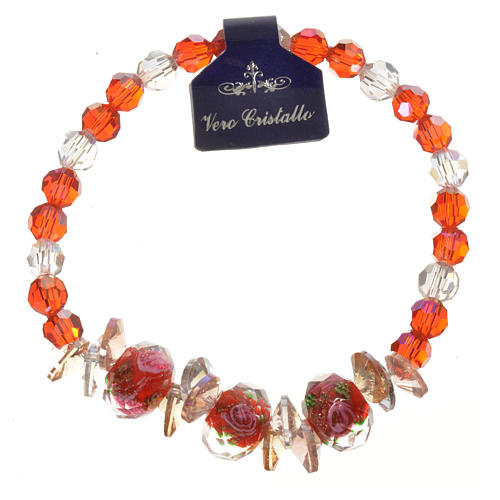 Bracelet Trinité élastique Cristal rouge 1