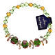 Elastic bracelet in crystal with Trinity, green s1