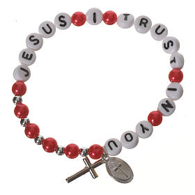 Elastic PVC bracelet with Jesus