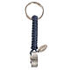 Key chain with Hail Mary prayer in Spanish, blue cord s1