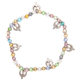 Peace bracelet with pastel beads