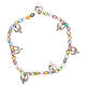 Peace bracelet with pastel beads s1