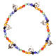 Peace bracelet with rainbow beads s1