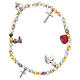 Bracelet with multicoloured beads, Sacred Heart of Jesus s1