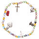 Bracelet with multicoloured beads, Sacred Heart of Jesus s2