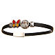 STOCK Bracelet with Pope Francis and charm s1