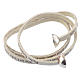 STOCK Leather sphere bracelet Our Father for women white s2