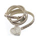 STOCK Leather bracelet with heart Hail Mary white s2