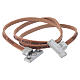 STOCK Leather bracelet with cross Our Father for men brown s2