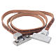 STOCK Leather bracelet with cross Our Father for women brown s2