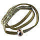 STOCK Leather bracelet with sphere Hail Mary for women green s1