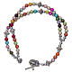Rosary bracelet with multicoloured acrylic grains s3