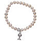Rosenkranzarmband mit Perlen aus Perle und einem kelchförmigen Anhänger s2