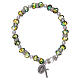 Rosary bracelet in multifaceted glass two tones s1
