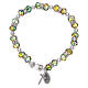 Rosary bracelet in multifaceted glass two tones s2