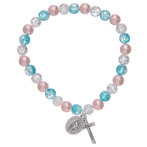 Elastisches Armband mit Glasperlen mit sortierten Farben 1