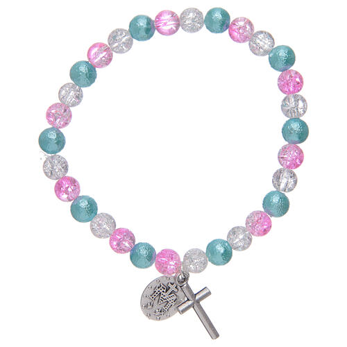 Elastisches Armband mit Glasperlen mit sortierten Farben 2