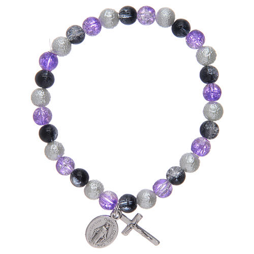 Elastisches Armband mit Glasperlen mit sortierten Farben 3