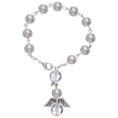 Armband mit Perlen und transparenten Steinen 1