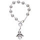 Dozen rosary bracelet with angel pearl imitation white and crystal s2