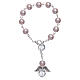 Armband mit rosa schimmernden Perlen und transparenten Steinen s1