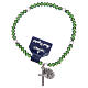 Rosary bracelet with crystal grains assorted colours s2
