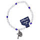 Rosary bracelet with crystal grains assorted colours s4