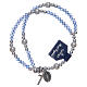 Bracelet avec grains en cristal bleu clair s1