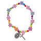 Bracelet with star shaped multicoloured grains s1